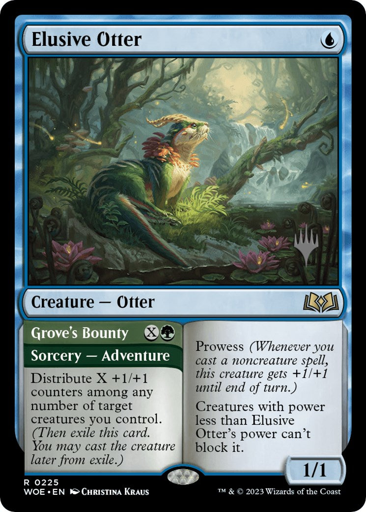 Elusive Otter // Grove's Bounty (Promo Pack) [Wilds of Eldraine Promos] | Anubis Games and Hobby