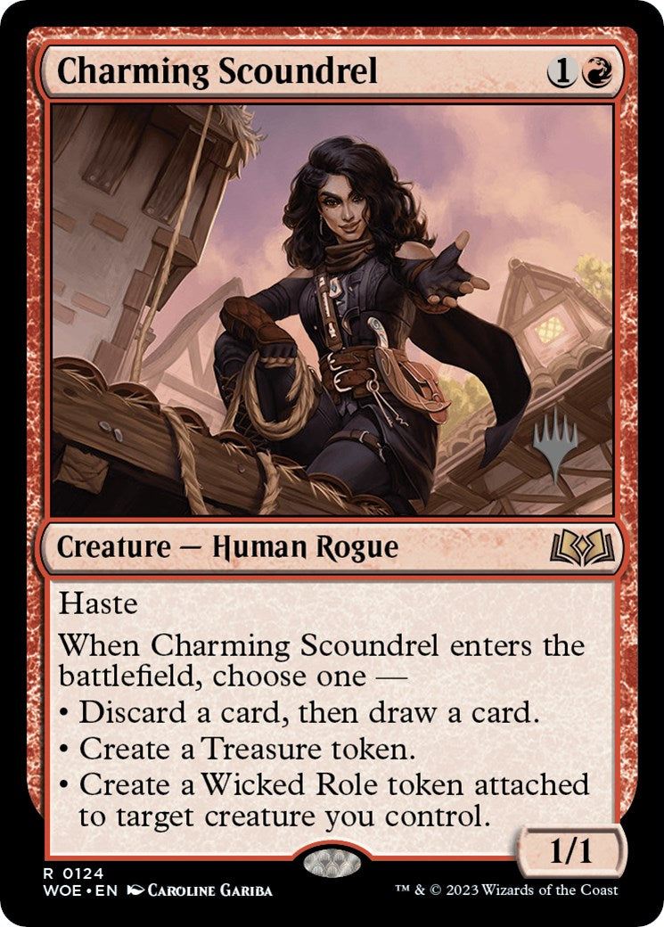 Charming Scoundrel (Promo Pack) [Wilds of Eldraine Promos] | Anubis Games and Hobby