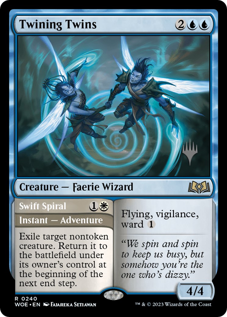 Twining Twins // Swift Spiral (Promo Pack) [Wilds of Eldraine Promos] | Anubis Games and Hobby