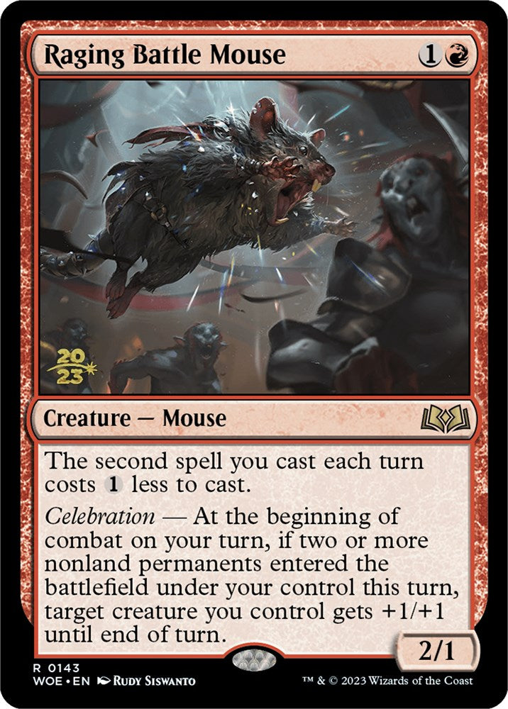 Raging Battle Mouse [Wilds of Eldraine Prerelease Promos] | Anubis Games and Hobby