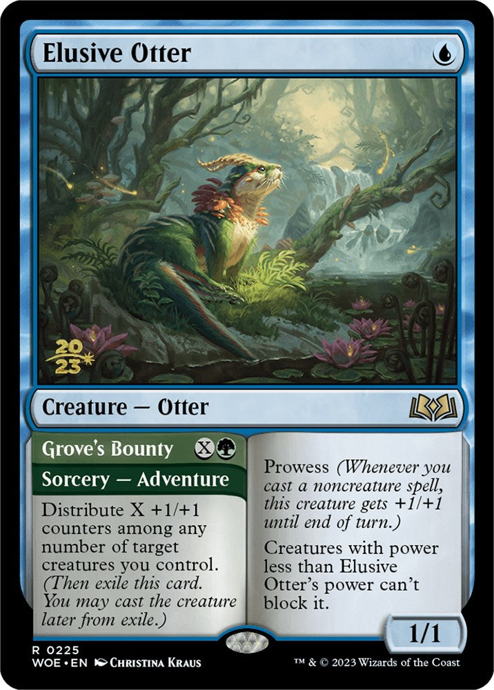 Elusive Otter // Grove's Bounty [Wilds of Eldraine Prerelease Promos] | Anubis Games and Hobby