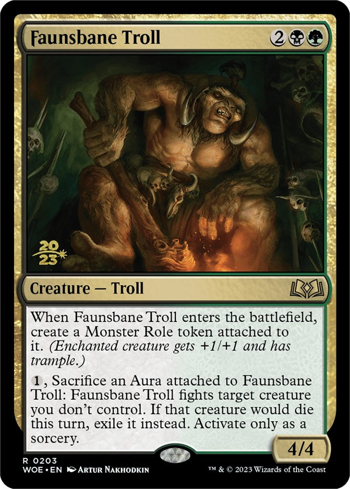 Faunsbane Troll [Wilds of Eldraine Prerelease Promos] | Anubis Games and Hobby