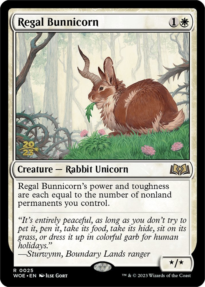 Regal Bunnicorn [Wilds of Eldraine Prerelease Promos] | Anubis Games and Hobby