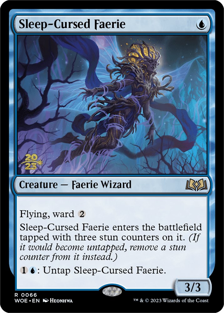 Sleep-Cursed Faerie [Wilds of Eldraine Prerelease Promos] | Anubis Games and Hobby