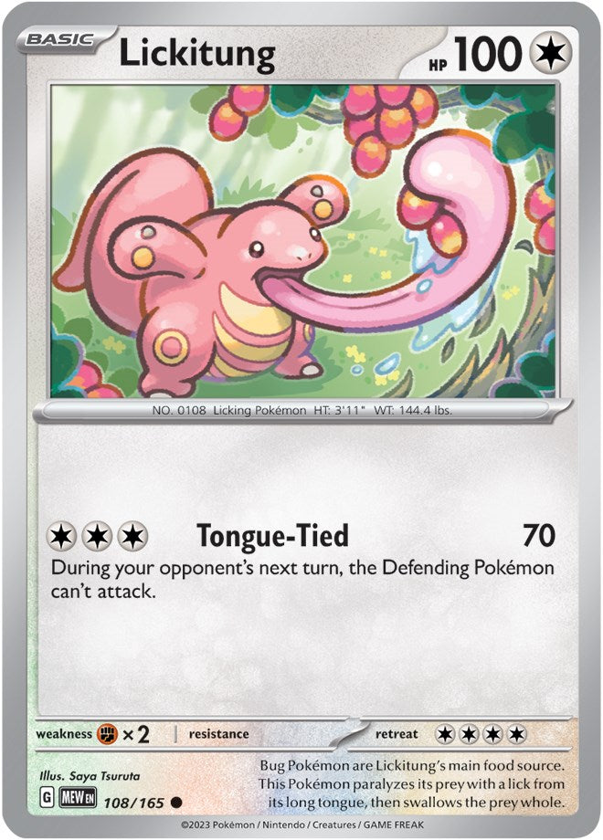 Lickitung (108/165) [Scarlet & Violet: 151] | Anubis Games and Hobby