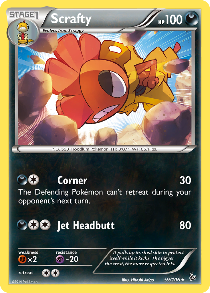 Scrafty (59/106) [XY: Flashfire] | Anubis Games and Hobby