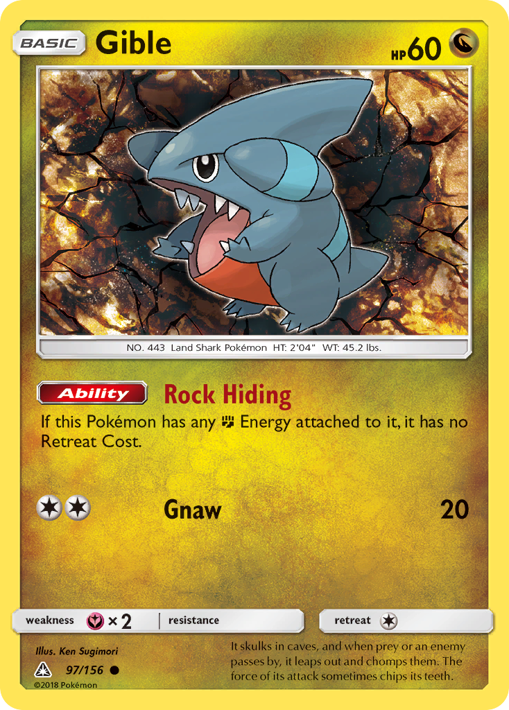 Gible (97/156) [Sun & Moon: Ultra Prism] | Anubis Games and Hobby