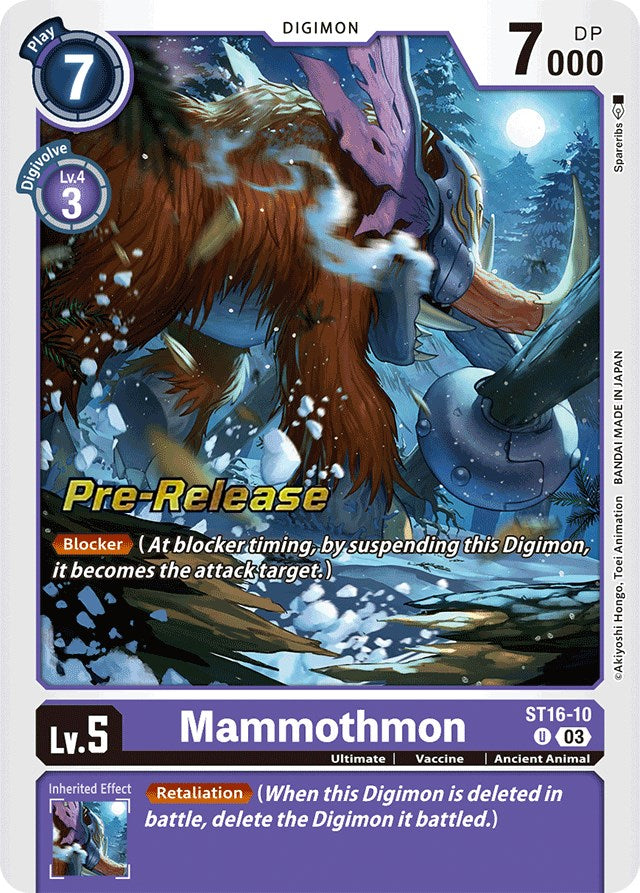 Mammothmon [ST16-10] [Starter Deck: Wolf of Friendship Pre-Release Cards] | Anubis Games and Hobby