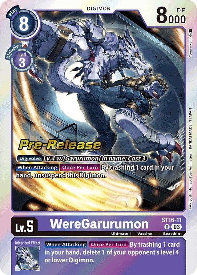 WereGarurumon [ST16-11] [Starter Deck: Wolf of Friendship Pre-Release Cards] | Anubis Games and Hobby