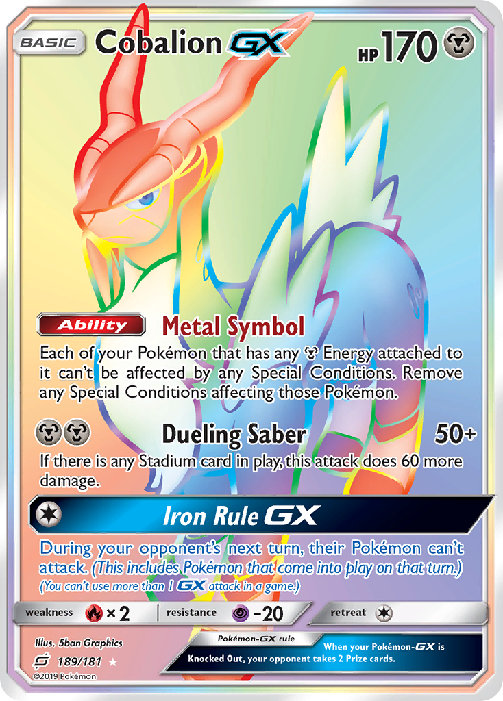 Cobalion GX (189/181) [Sun & Moon: Team Up] | Anubis Games and Hobby