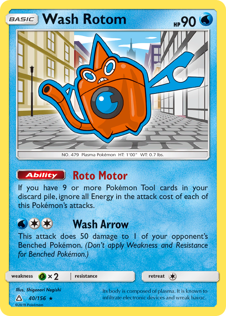 Wash Rotom (40/156) [Sun & Moon: Ultra Prism] | Anubis Games and Hobby