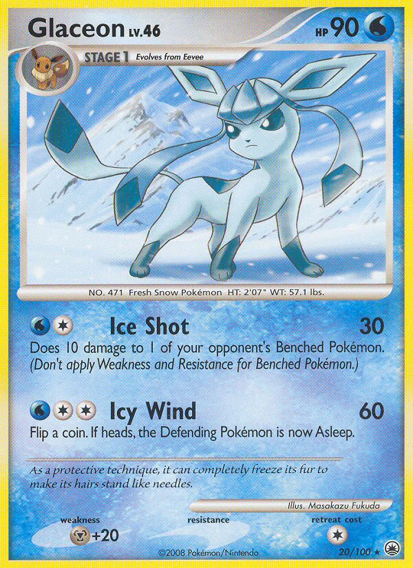 Glaceon (20/100) [Diamond & Pearl: Majestic Dawn] | Anubis Games and Hobby