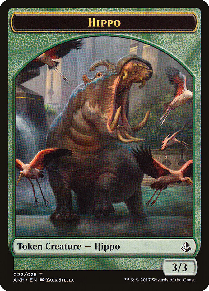 Hippo Token [Amonkhet Tokens] | Anubis Games and Hobby