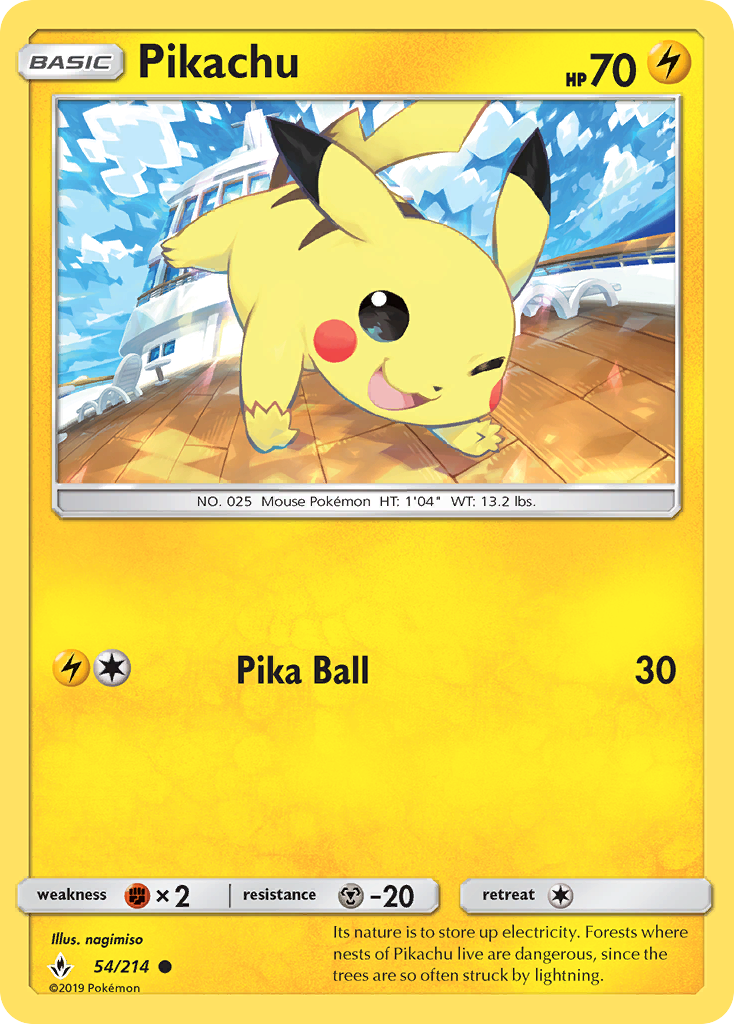 Pikachu (54/214) [Sun & Moon: Unbroken Bonds] | Anubis Games and Hobby