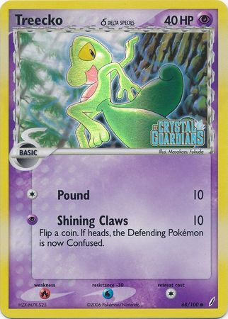 Treecko (68/100) (Delta Species) (Stamped) [EX: Crystal Guardians] | Anubis Games and Hobby