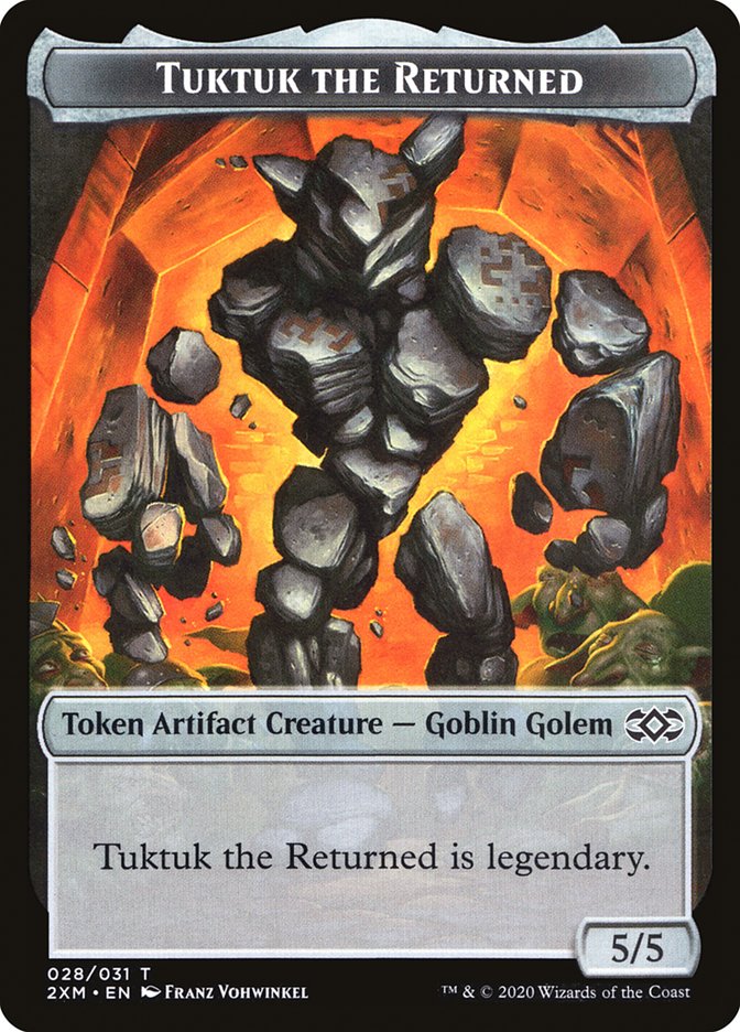 Human Soldier // Tuktuk the Returned Double-Sided Token [Double Masters Tokens] | Anubis Games and Hobby