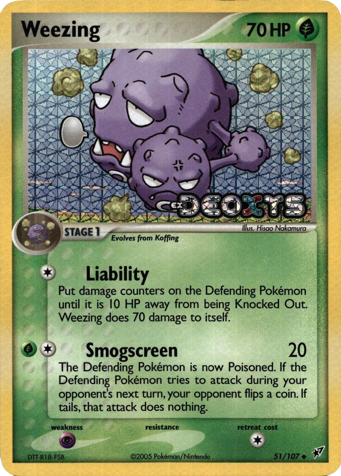Weezing (51/107) (Stamped) [EX: Deoxys] | Anubis Games and Hobby