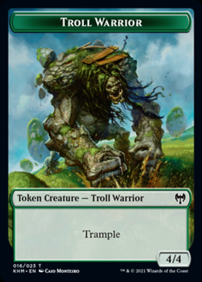 Troll Warrior Token [Kaldheim Tokens] | Anubis Games and Hobby