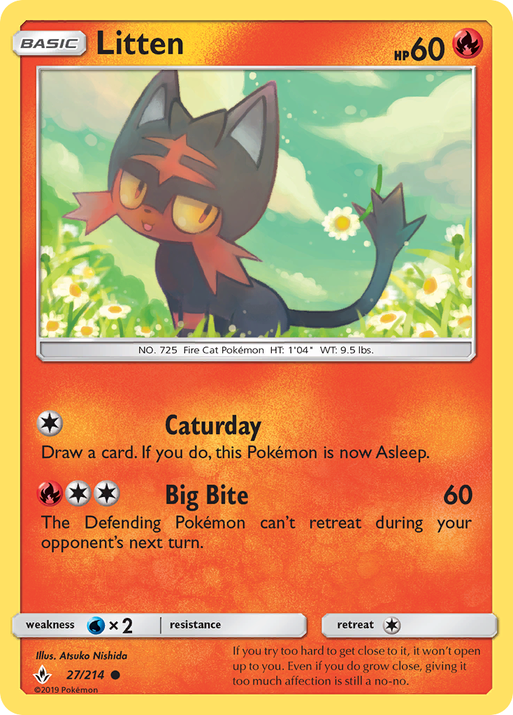 Litten (27/214) [Sun & Moon: Unbroken Bonds] | Anubis Games and Hobby