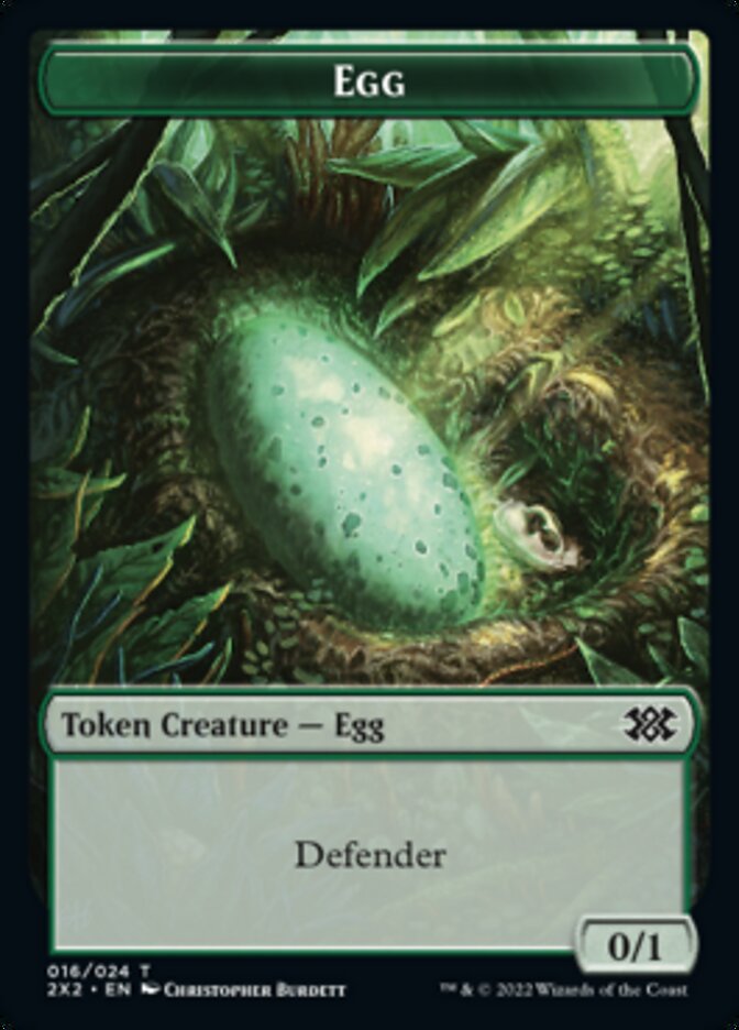 Egg // Monk Double-Sided Token [Double Masters 2022 Tokens] | Anubis Games and Hobby