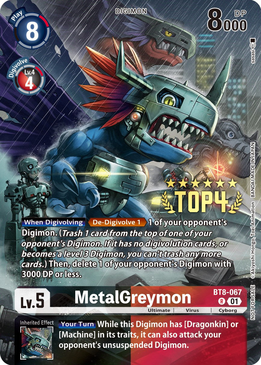MetalGreymon [BT8-067] (Digimon 3-On-3 November 2023 Top 4) [New Awakening] | Anubis Games and Hobby