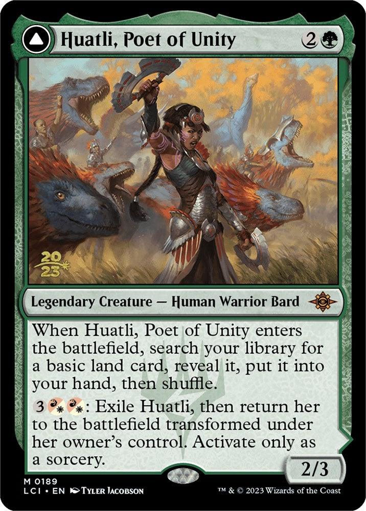 Huatli, Poet of Unity // Roar of the Fifth People [The Lost Caverns of Ixalan Prerelease Cards] | Anubis Games and Hobby