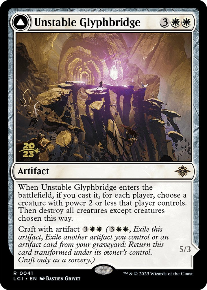 Unstable Glyphbridge // Sandswirl Wanderglyph [The Lost Caverns of Ixalan Prerelease Cards] | Anubis Games and Hobby