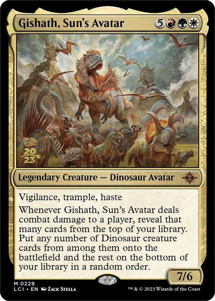 Gishath, Sun's Avatar (LCI) [The Lost Caverns of Ixalan Prerelease Cards] | Anubis Games and Hobby