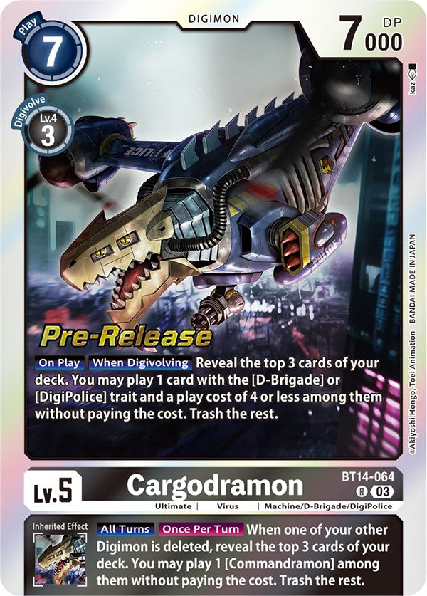 Cargodramon [BT14-064] [Blast Ace Pre-Release Cards] | Anubis Games and Hobby