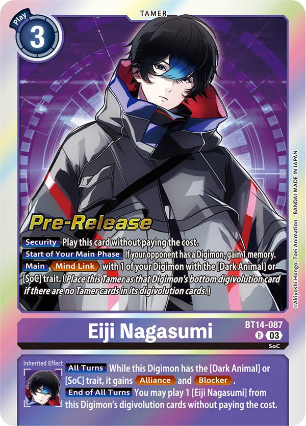 Eiji Nagasumi [BT14-087] [Blast Ace Pre-Release Cards] | Anubis Games and Hobby