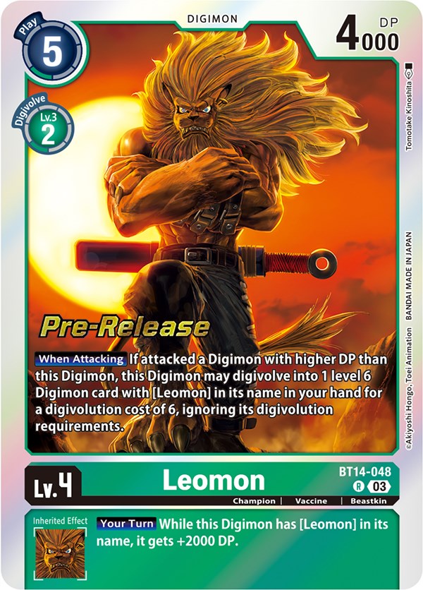 Leomon [BT14-048] [Blast Ace Pre-Release Cards] | Anubis Games and Hobby