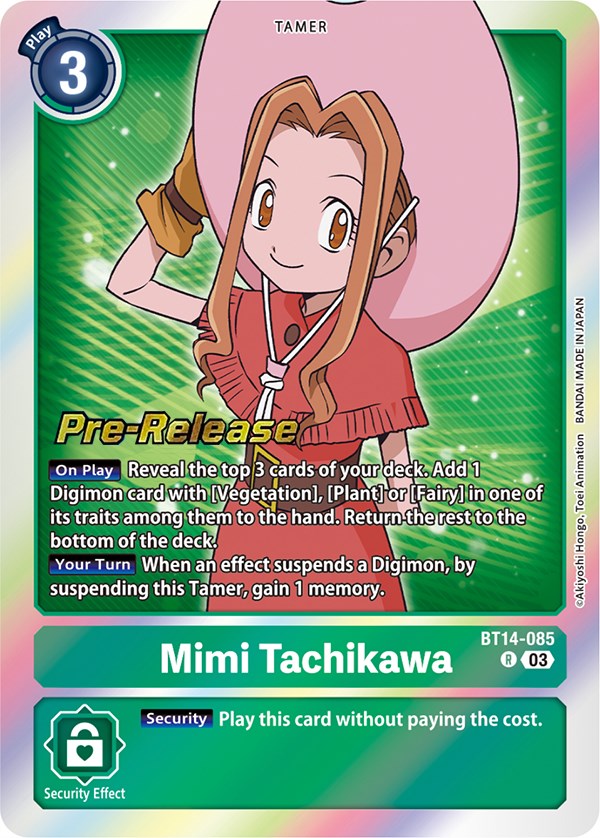 Mimi Tachikawa [BT14-085] [Blast Ace Pre-Release Cards] | Anubis Games and Hobby