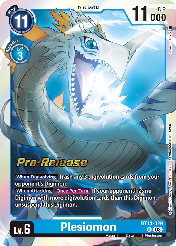 Plesiomon [BT14-029] [Blast Ace Pre-Release Cards] | Anubis Games and Hobby