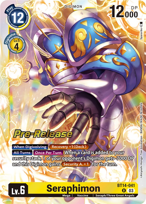 Seraphimon [BT14-041] [Blast Ace Pre-Release Cards] | Anubis Games and Hobby