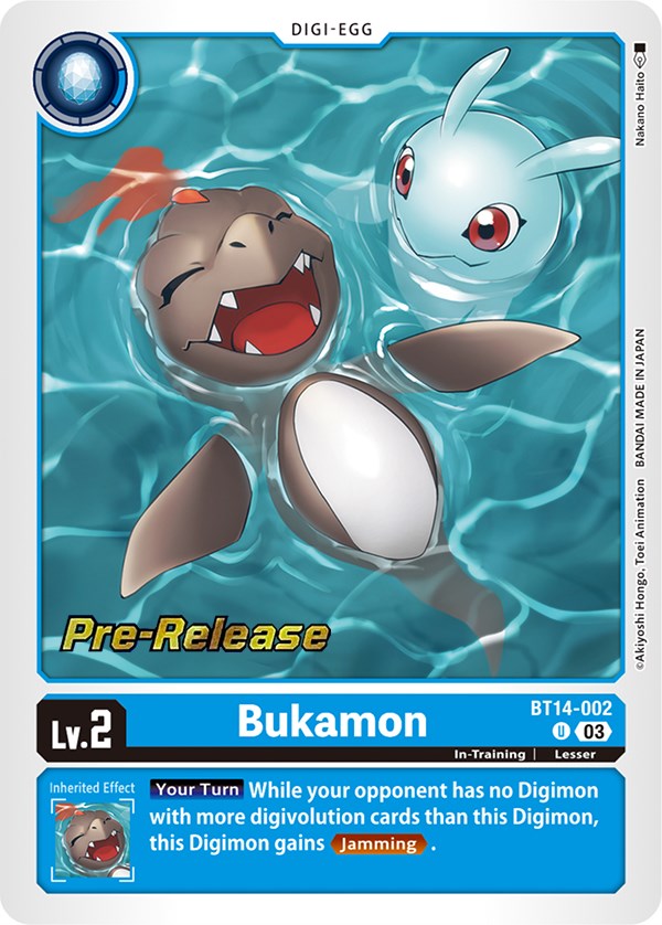 Bukamon [BT14-002] [Blast Ace Pre-Release Cards] | Anubis Games and Hobby