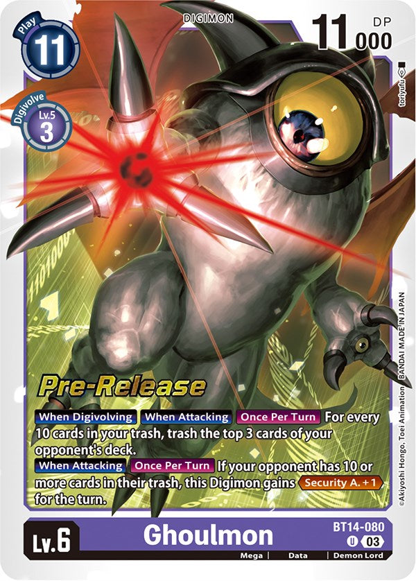 Ghoulmon [BT14-080] [Blast Ace Pre-Release Cards] | Anubis Games and Hobby