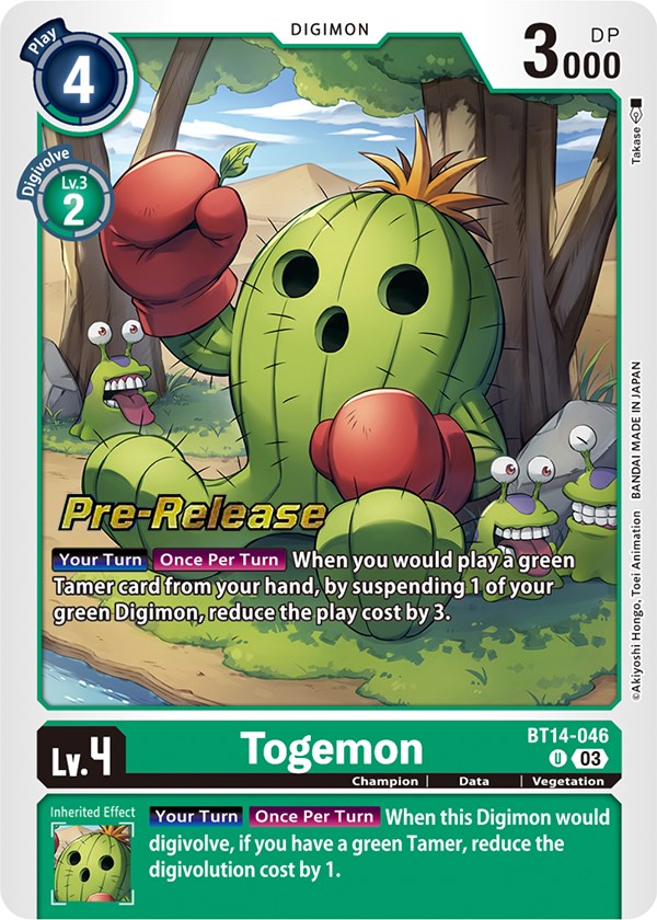 Togemon [BT14-046] [Blast Ace Pre-Release Cards] | Anubis Games and Hobby