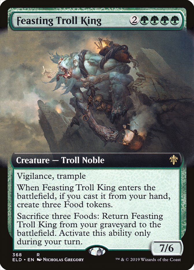 Feasting Troll King (Extended Art) [Throne of Eldraine] | Anubis Games and Hobby