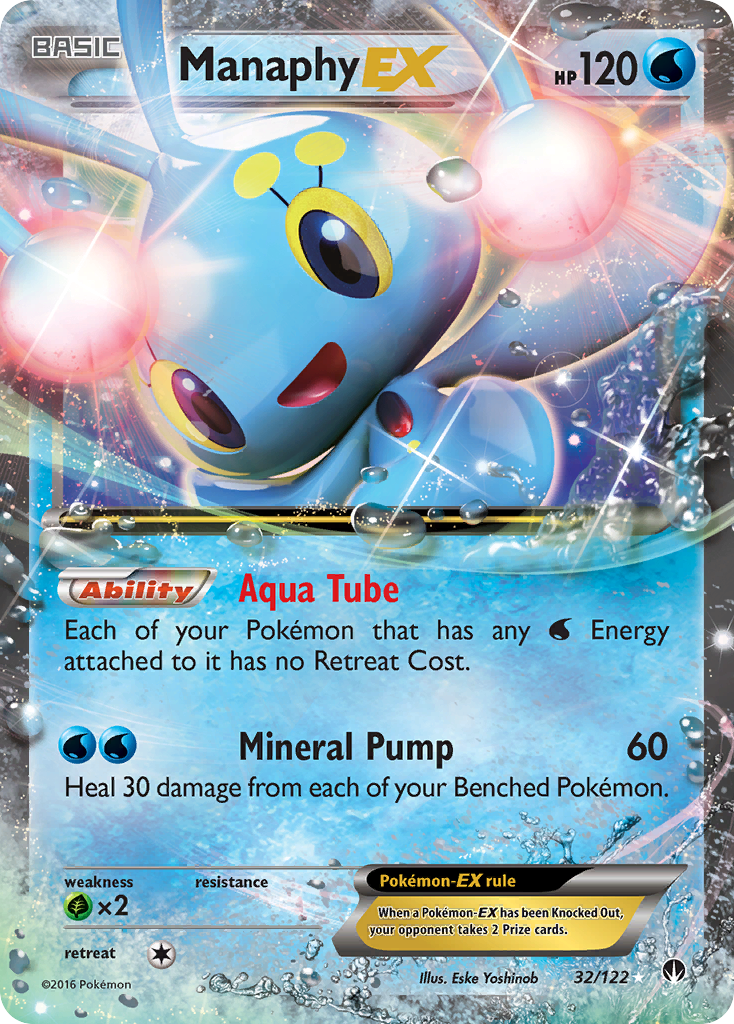 Manaphy EX (32/122) [XY: BREAKpoint] | Anubis Games and Hobby