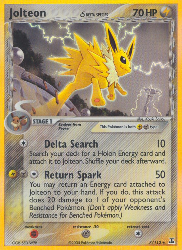 Jolteon (7/113) (Delta Species) [EX: Delta Species] | Anubis Games and Hobby