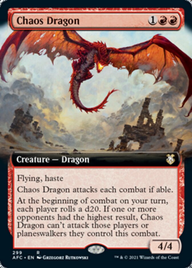 Chaos Dragon (Extended Art) [Dungeons & Dragons: Adventures in the Forgotten Realms Commander] | Anubis Games and Hobby