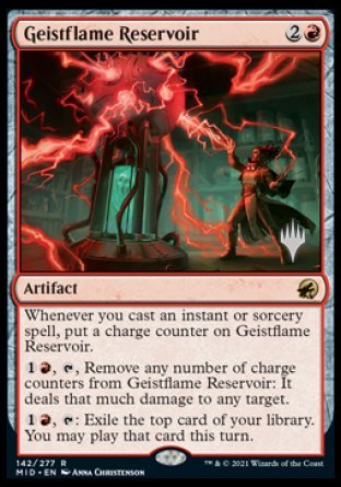 Geistflame Reservoir (Promo Pack) [Innistrad: Midnight Hunt Promos] | Anubis Games and Hobby