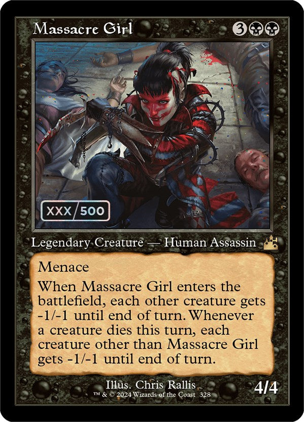 Massacre Girl (Retro) (Serialized) [Ravnica Remastered] | Anubis Games and Hobby