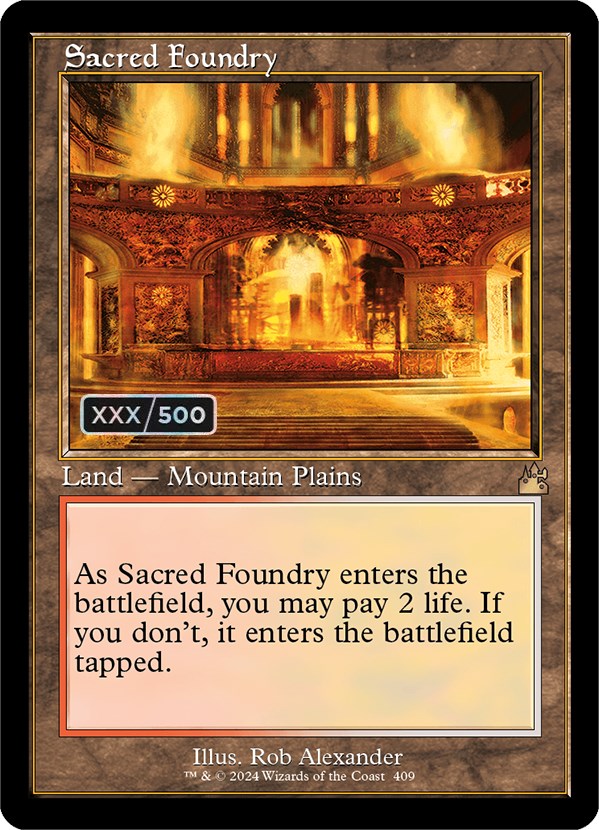 Sacred Foundry (Retro) (Serialized) [Ravnica Remastered] | Anubis Games and Hobby