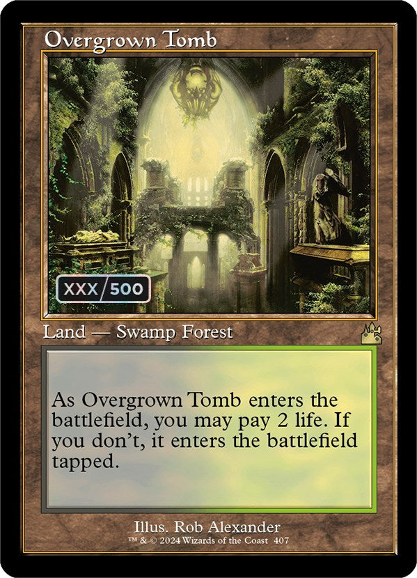 Overgrown Tomb (Retro) (Serialized) [Ravnica Remastered] | Anubis Games and Hobby