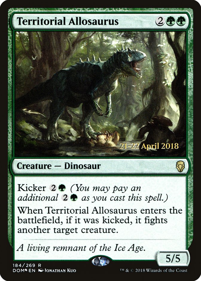 Territorial Allosaurus [Dominaria Prerelease Promos] | Anubis Games and Hobby