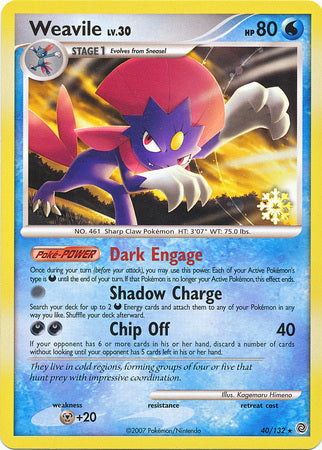 Weavile (40/132) [Countdown Calendar Promos] | Anubis Games and Hobby