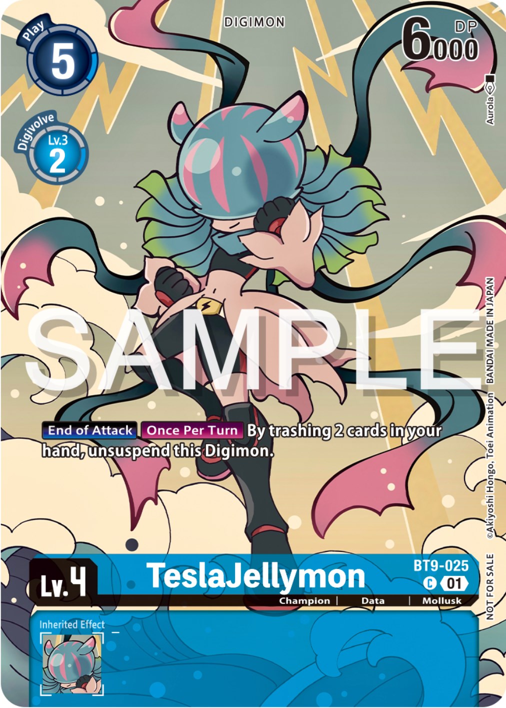 TeslaJellymon [BT9-025] (Digimon Illustration Competition Pack 2023) [X Record Promos] | Anubis Games and Hobby