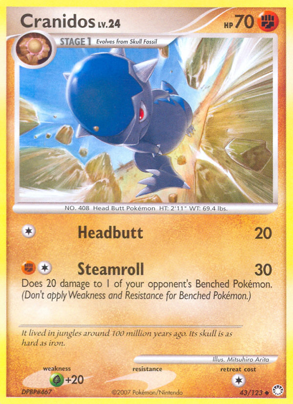 Cranidos (43/123) [Diamond & Pearl: Mysterious Treasures] | Anubis Games and Hobby