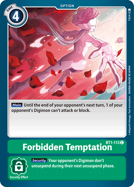 Forbidden Temptation [BT1-113] [Release Special Booster Ver.1.0] | Anubis Games and Hobby